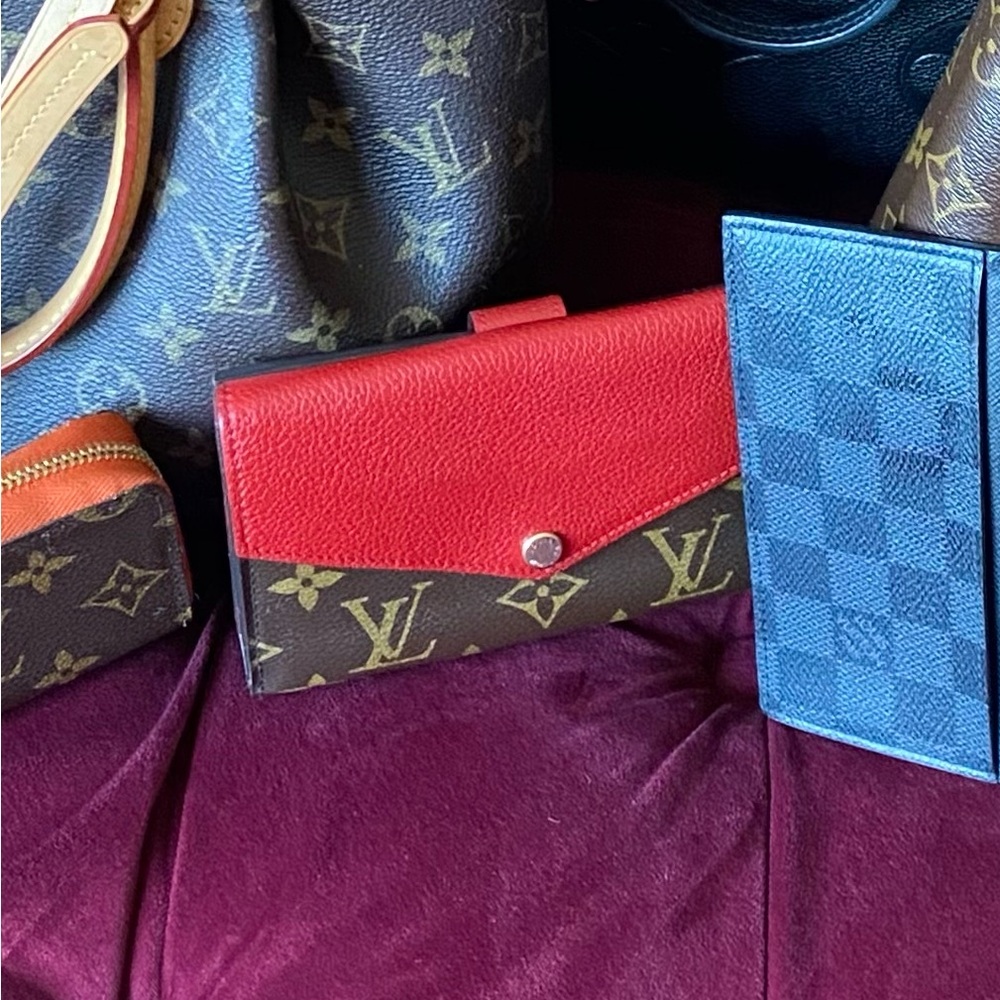 SOLD Authentic Louis Vuitton Cerise Monogram Canvas Pallas Compact Wallet Red - Picture 11 of 12